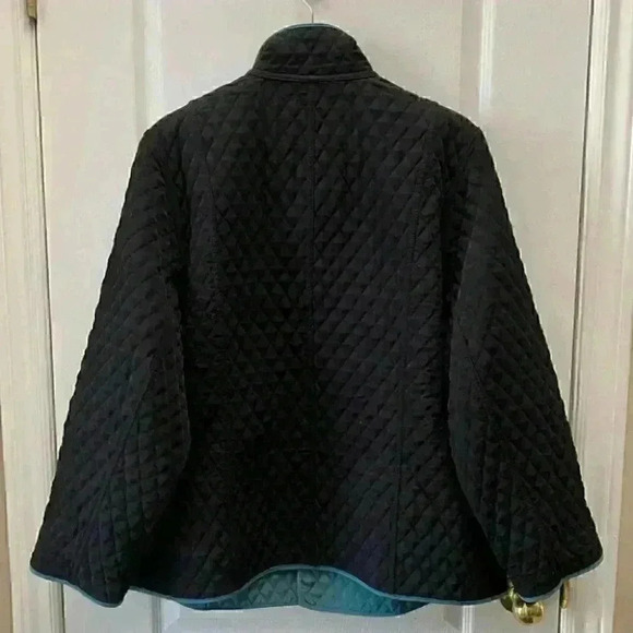 Vintage Utility Barn Jacket Chore Coat Quilted Reversible Green Black 16 2X - Picture 11 of 16
